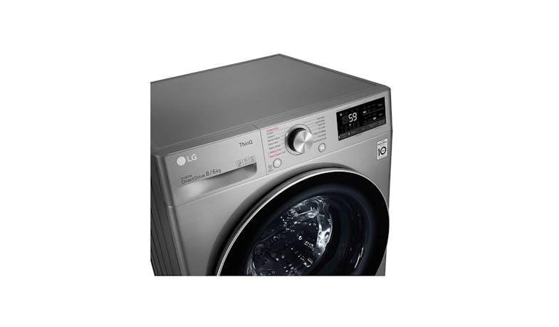 LG AI Direct Drive™ FV1408H4V 8/6kg Front Load Washer Dryer Combo - VCM (Side Top View)