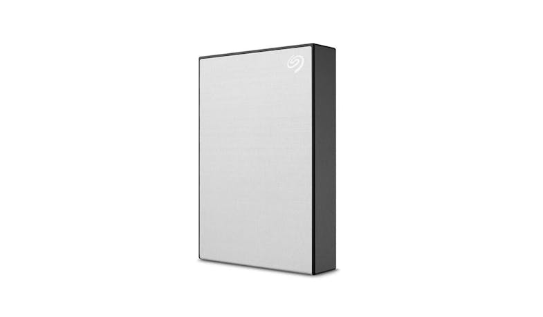Seagate One Touch STKY1000401 1TB External Hard Disk Drive - Silver (Side View)
