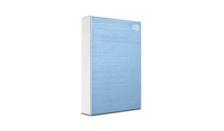 Seagate One Touch STKY1000402 1TB External Hard Disk Drive - Blue (Side View)