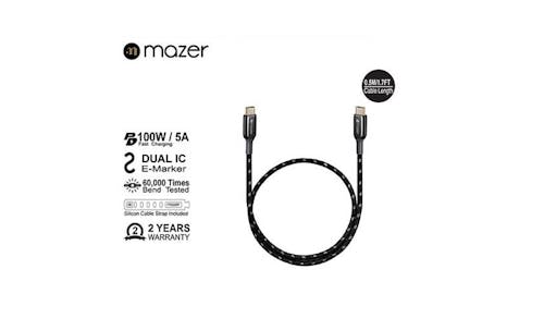 Mazer M-PL3Pro-C2C50 3 Pro Cable USB-C TO USB-C 100W 0.5M (Black) - Main