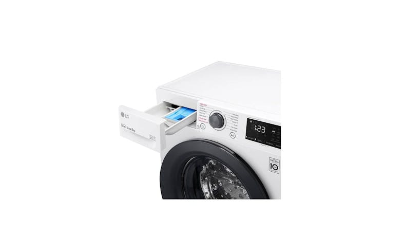 LG AI Direct Drive™ FV1208S5W 8KG Front Load Washer - White (Top View)