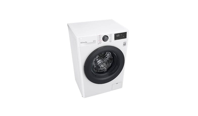 LG AI Direct Drive™ FV1208S5W 8KG Front Load Washer - White (Side View)