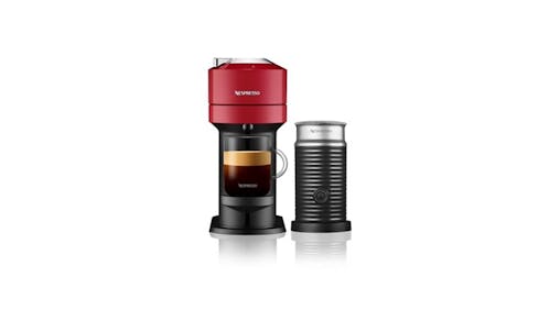 Nespresso Vertuo Next Coffee Machine Cherry Red & Aeroccino Bundle - Main