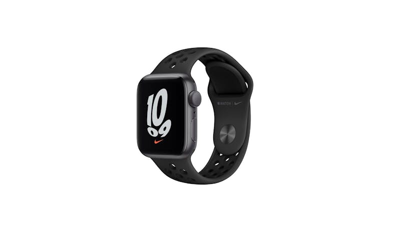 Apple Nike SE GPS + Cellular, 40mm Space Grey Aluminium Case with Anthracite /Black Nike Sport Band (Main)