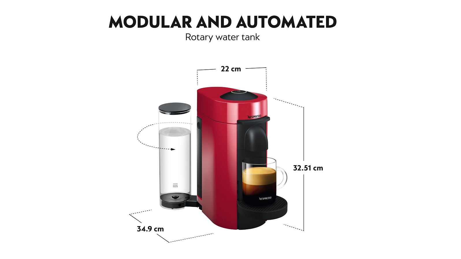 Nespresso Vertuo Plus Coffee Machine Cherry RedHarvey Norman