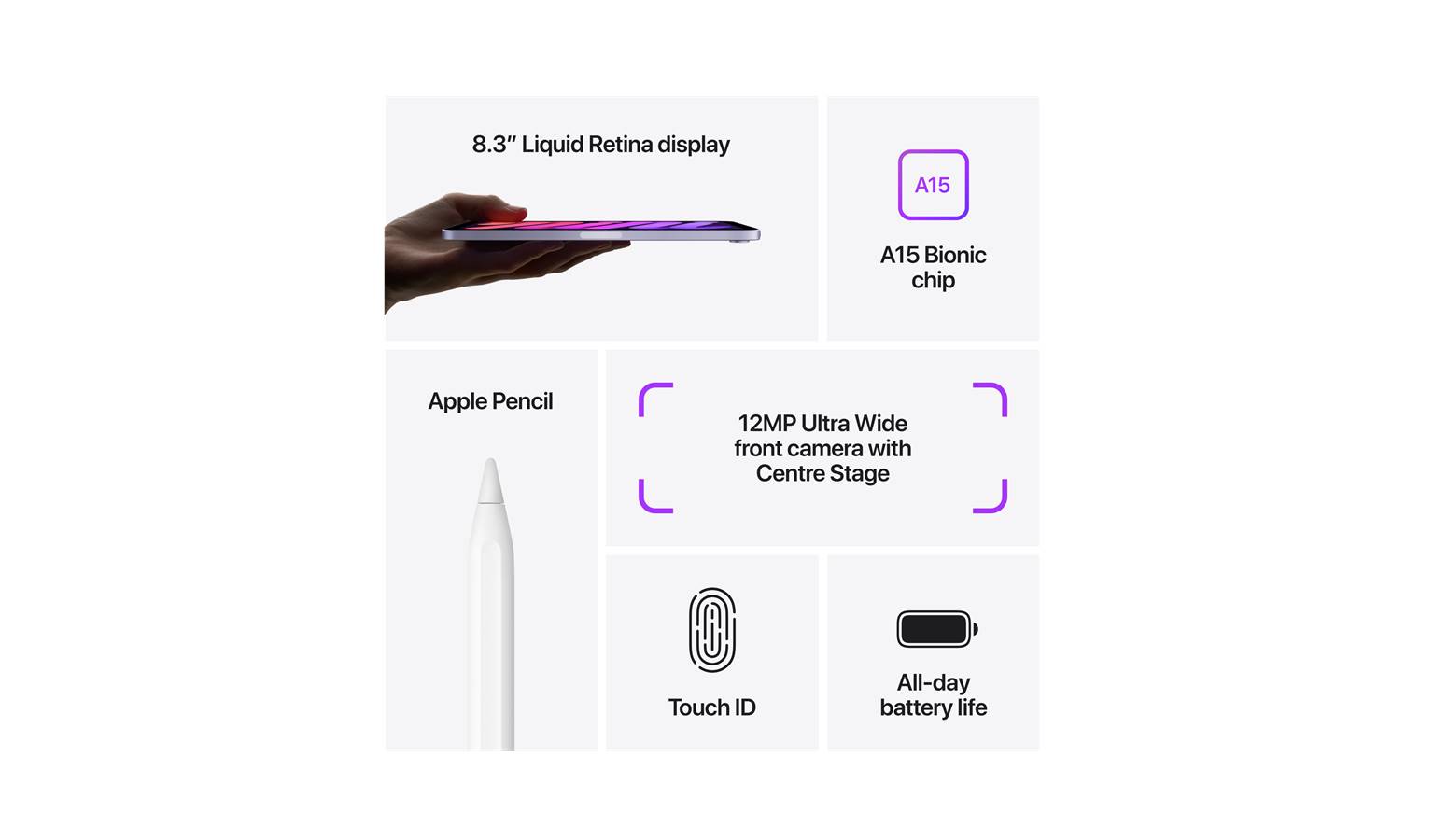 iPad mini 6 WiFi 64GB パープルとApple pencil2（Apple iPad
