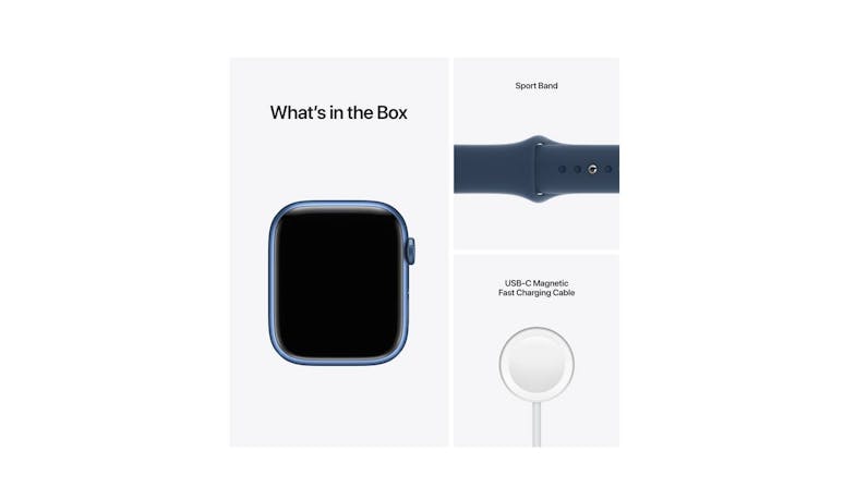 Apple Watch Series 7 41mm Blue Aluminium Case with Abyss Blue Sport Band - GPS + Cellular (03)