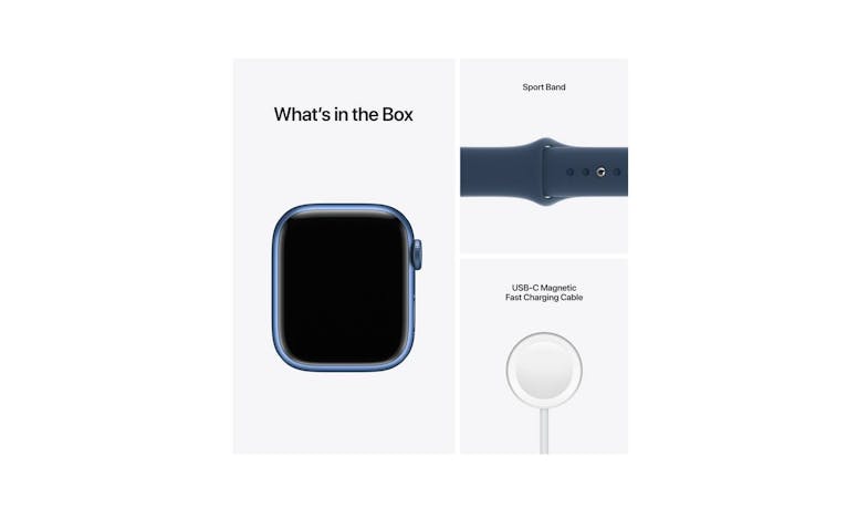 Apple Watch Series 7 41mm Blue Aluminium Case with Abyss Blue Sport Band - GPS (03)