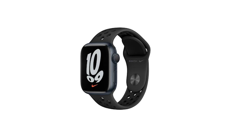 Apple Watch Nike Series 7 41mm Midnight Aluminium Case with Anthracite/Black Nike Sport Band - GPS (Main)