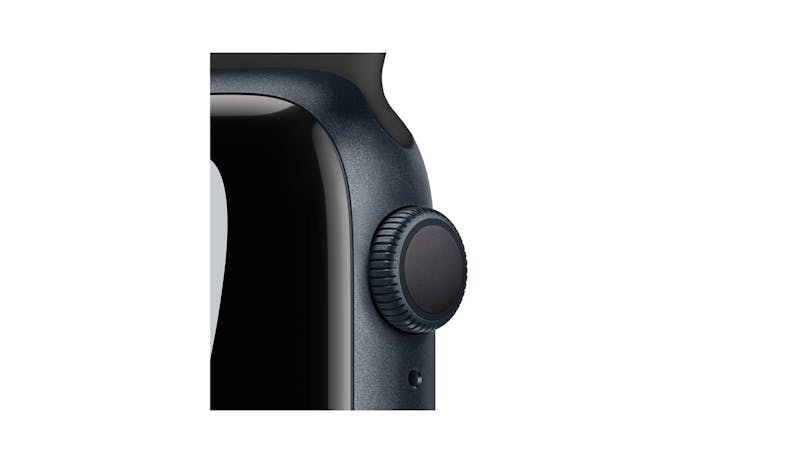 Apple Watch Nike Series 7 41mm Midnight Aluminium Case with Anthracite/Black Nike Sport Band - GPS (Angle View)