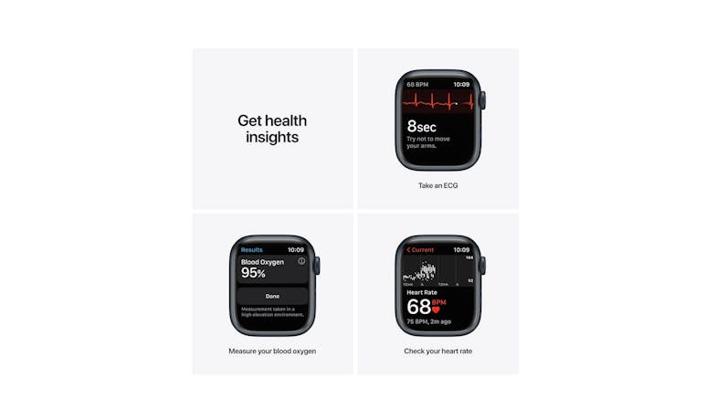 Apple Watch Nike Series 7 41mm Midnight Aluminium Case with Anthracite/Black Nike Sport Band - GPS (01)