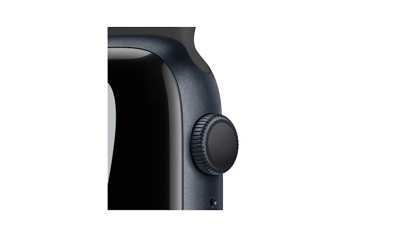 Apple Watch Nike Series 7 45mm Midnight Aluminium Case with Anthracite/Black Nike Sport Band - GPS + Cellular - Angle View