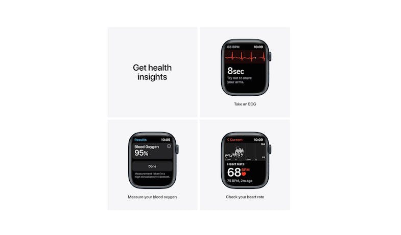 Apple Watch Nike Series 7 45mm Midnight Aluminium Case with Anthracite/Black Nike Sport Band – GPS (01)