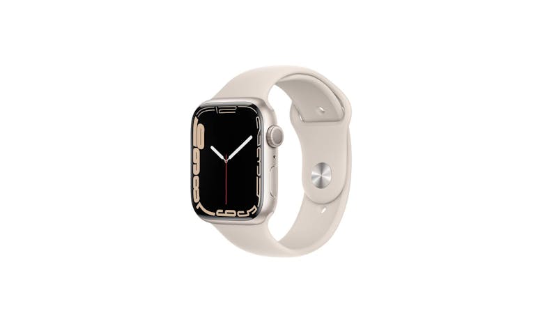Apple Watch Series 7 45mm Starlight Aluminium Case with Starlight Sport Band - GPS (Main)