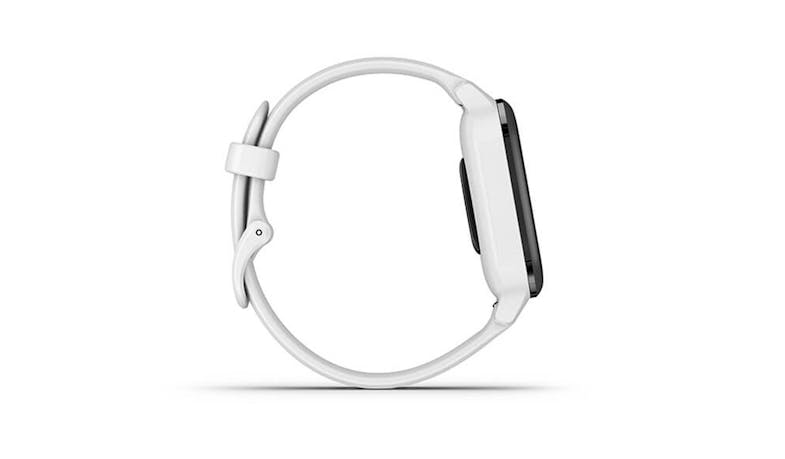 Garmin Venu Sq 0242684 Music Edition Smartwatch - White/Slate (Side View)