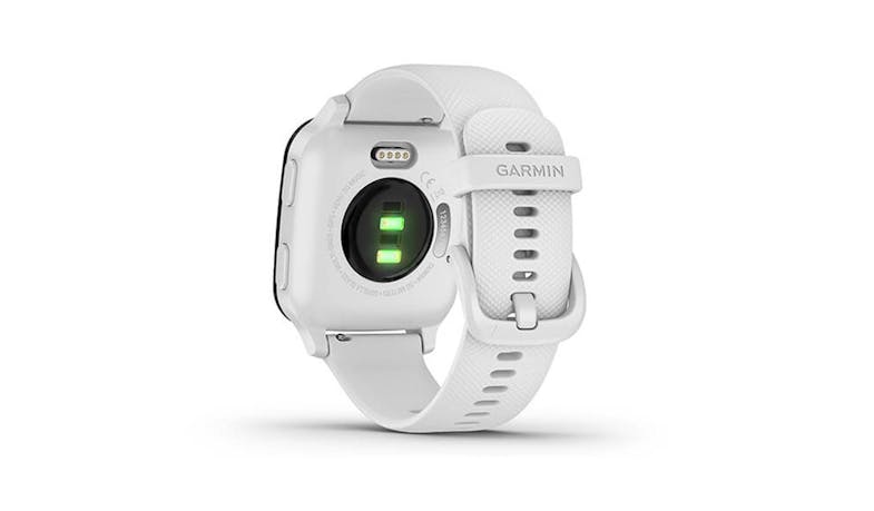 Garmin Venu Sq 0242684 Music Edition Smartwatch - White/Slate (Back View)