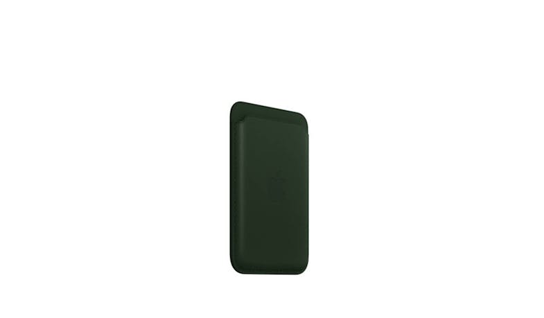 Apple MM0X3FE/A iPhone Leather Wallet with MagSafe - Sequoia Green (Side View)