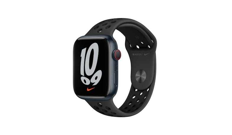 Apple Watch Nike Series 7 45mm Midnight Aluminium Case with Anthracite/Black Nike Sport Band - GPS + Cellular - Main