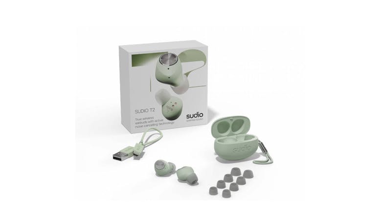Sudio T2 Active Noise Cancellation Earbuds - Jade (02)