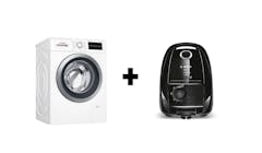 Bosch 9kg Front Load Washer WAT28482SG + Bagged Vacuum Cleaner BGL3A330GB (Main)