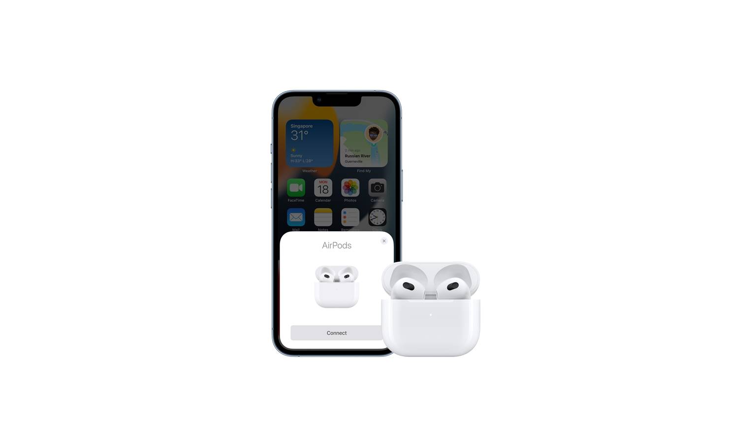 Apple 3rd generation Airpods - White (MME73ZA/A) | Harvey Norman