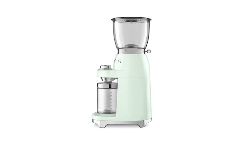 Smeg 50s Style Coffee Grinder - Pastel Green (CGF01PGUK) - Side View