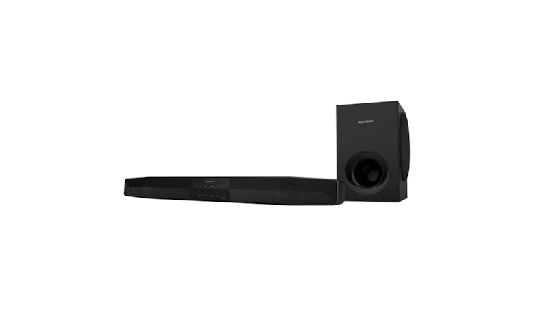 Sharp 2.1ch 210W Dolby Audio Soundbar - Black (HT-SBW125) - Side View