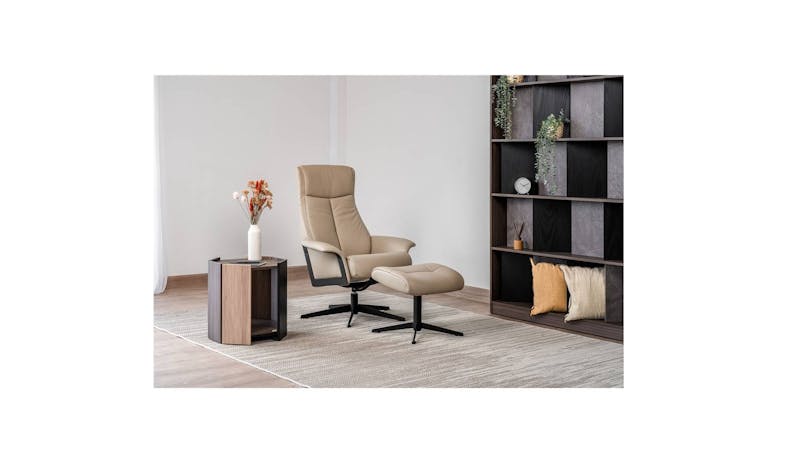 IMG Scandi 1200 Full Leather Recliner With Ottoman - Main