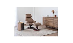 IMG Scandi 150 Full Leather Recliner With Ottoman (Main)
