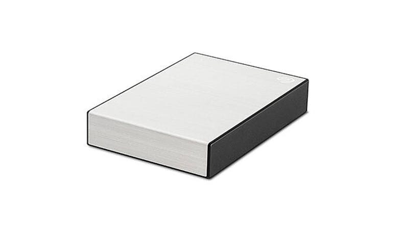 Seagate One Touch 2TB External Hard Drive with Password Protection - Silver (STKY2000401) - Top View