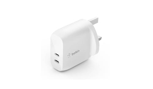 Belkin 40W Dual USB-C WALL Charger - White (WCB006MYWH) - Main