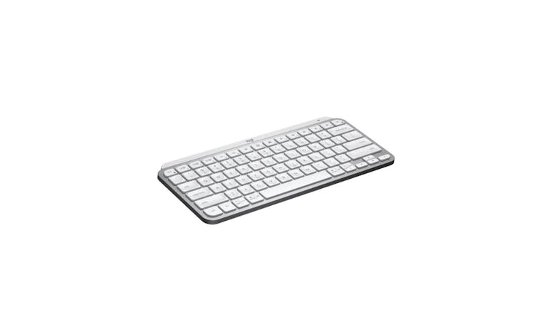 Logitech MX Keys Mini Wireless Illuminated Keyboard - Pale Gray (920-010506) - Side View