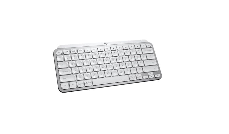 Logitech MX Keys Mini Wireless Illuminated Keyboard - Pale Gray (920-010506) - Side View