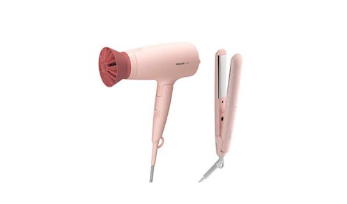 Philips Hair Dryer + Straightener - Pink (BHP398/0)