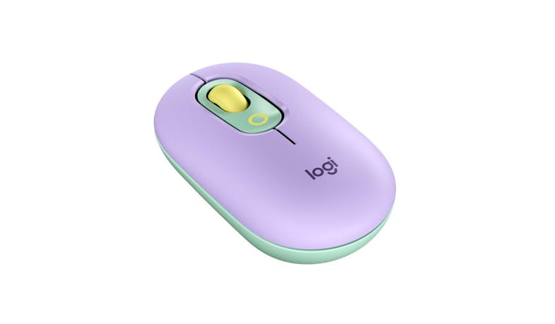 Logitech Pop Mouse Wireless Mouse with Customizable Emoji – Daydream (Side View)