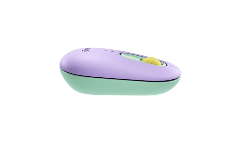 Logitech Pop Mouse Wireless Mouse with Customizable Emoji – Daydream (Side View)