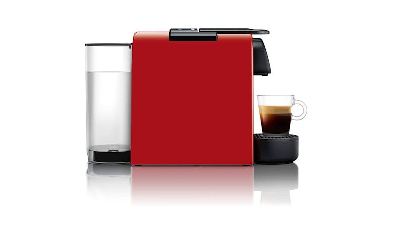 Nespresso Essenza Mini Coffee Machine - Ruby Red (D30-SG-RE-NE2) - Side View
