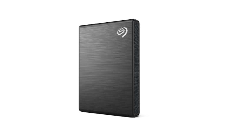 Seagate One Touch 500GB External Hard Drive – Black (STKG500400) - Side View
