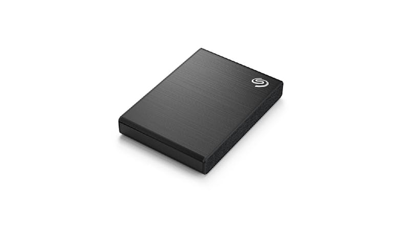 Seagate One Touch 500GB External Hard Drive – Black (STKG500400) - Top View