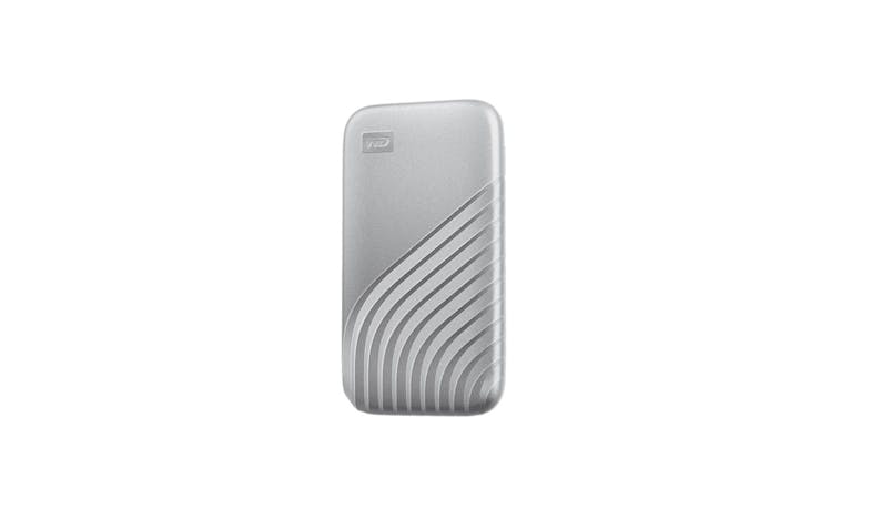 Western Digital My Passport 2TB External Portable Drive – Silver (WDBAGF0020BSL) - Side View