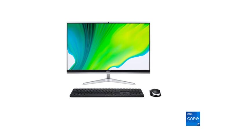 Acer Aspire C24 Series (i7, 16GB/1TB, Windows 11) 23.8-inch All-in-One PC (1651- I711161TSTW11) - Set View