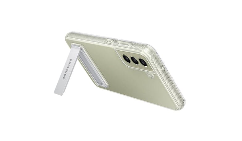 Samsung Galaxy S21 FE 5G Clear Standing Case (EF-JG990CTEGWW) - Back View
