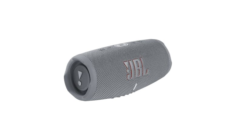JBL Charge 5 Portable Waterproof Speaker with Powerbank - Grey (Side View)