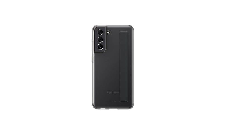 Samsung Galaxy S21 FE 5G Slim Strap Cover – Black (EF-XG990CBEGWW) - Back View