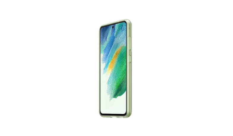 Samsung Galaxy S21 FE 5G Slim Strap Cover – Olive (EF-XG990CMEGWW) - Side View