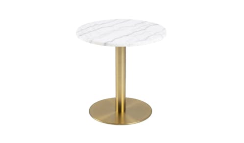 Urban Corby White Marble Top 50cm Lamp Table - White (Main)