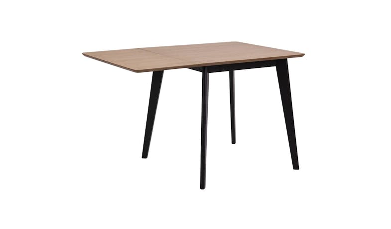 Urban Roxby Extension Dining Table 80 - 120cm – Natural/ Black (Side View)