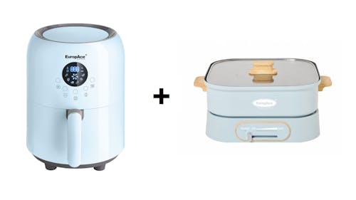EuropAce Cooking Combo - EAF 3261Y 2.6L Digital Airfryer & ESB 7310 3L Multi-function Hotpot