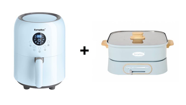 EuropAce Cooking Combo - EAF 3261Y 2.6L Digital Airfryer & ESB 7310 3L Multi-function Hotpot