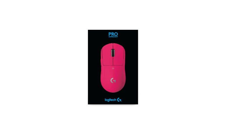 Logitech Pro X Superlight Gaming Mouse – Magenta (910-005958) - Box Front View